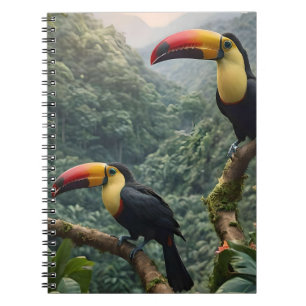 Cuaderno Armonía tropical: Dos turistas en el dosel foresta