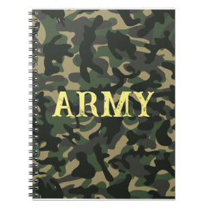Cuaderno Army military camouflage green