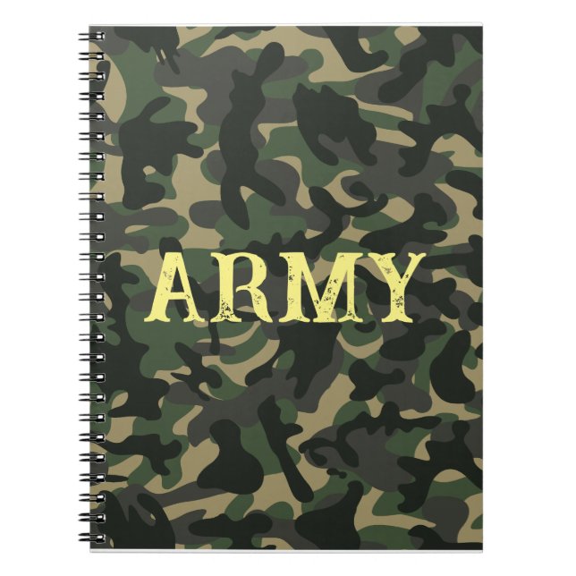 Cuaderno Army military camouflage green (Frente)