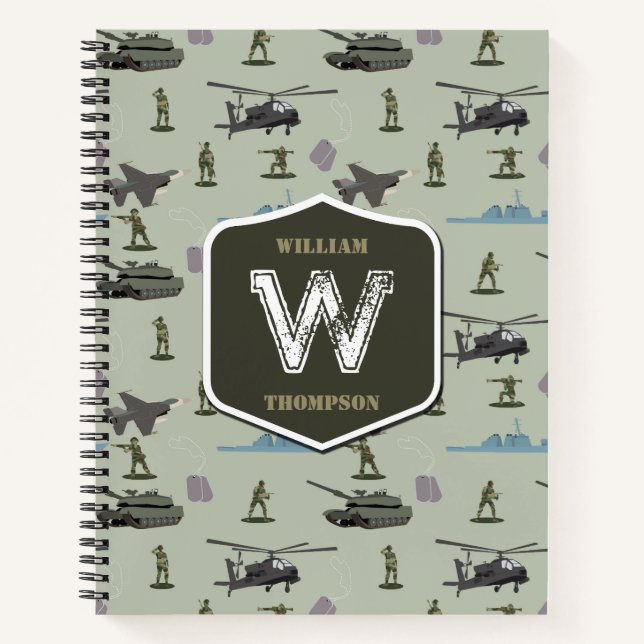 Cuaderno Army Military Camouflage Green Camo Pattern (Anverso)