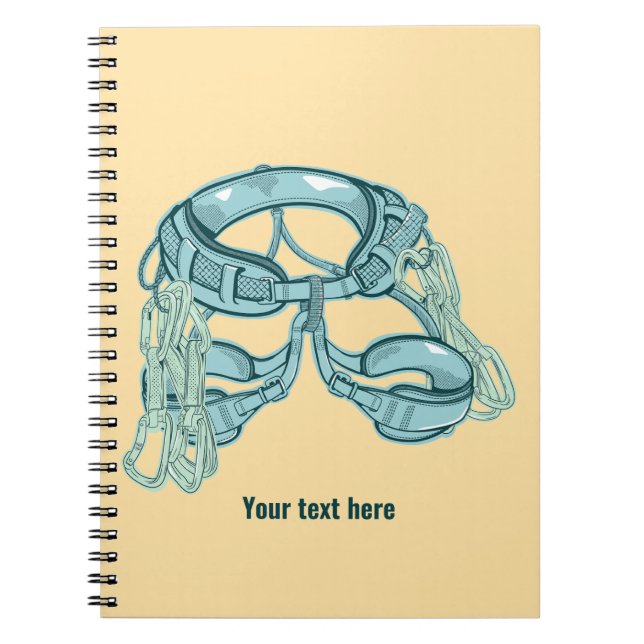 Cuaderno Arnés de escalada de roca con dibujos rápidos (Frente)