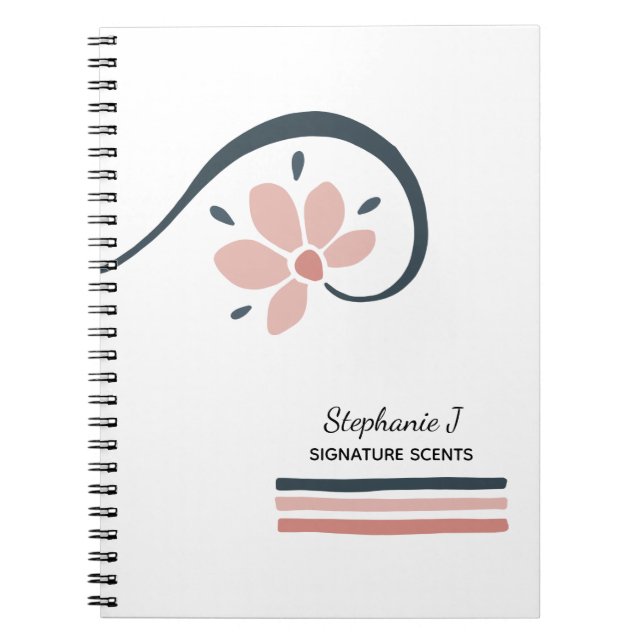 Cuaderno Aromaterapia de aceites esenciales florales de mod (Frente)
