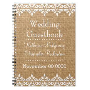 Cuaderno Arpillera del país y boda blanca del cordón del