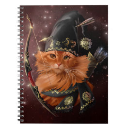 Cuaderno Arqueador de gatos rojo
