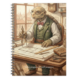 Cuaderno Arquitecto Tortuga Sabia Acuarela Vintage Académic