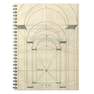 Cuaderno Arquitectura antigua, perspectiva de arco renacent