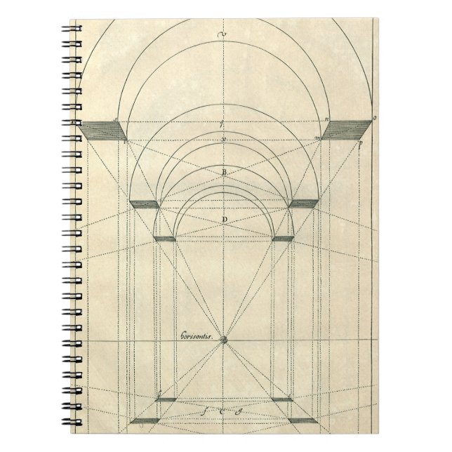 Cuaderno Arquitectura antigua, perspectiva de arco renacent (Frente)