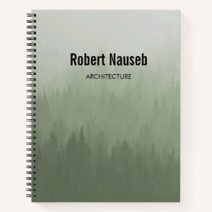 Cuaderno Arquitectura de bosque de niebla gris