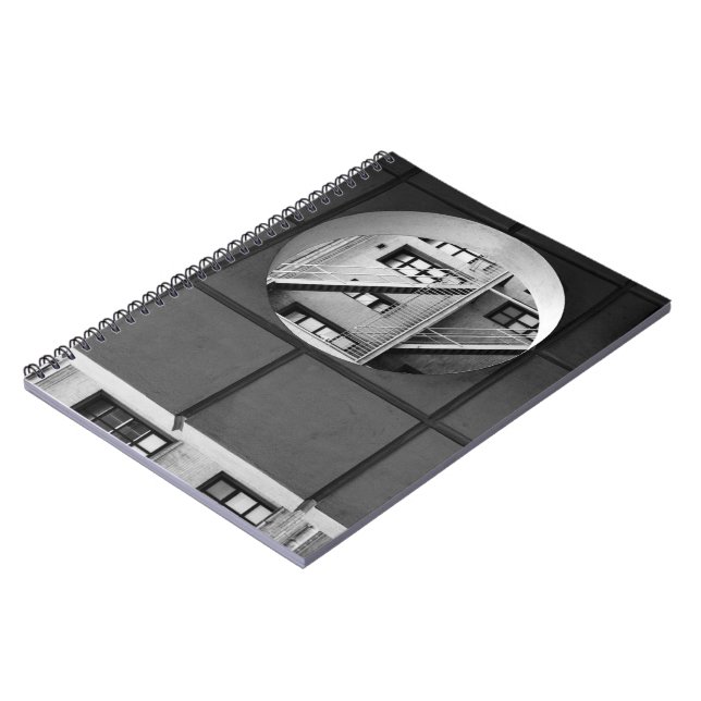 Cuaderno Arquitectura de círculo y líneas Fotografía en bla (Lado Izquierdo)