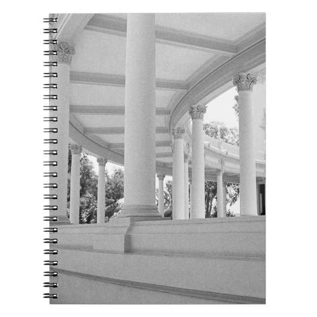 Cuaderno Arquitectura de columnas antiguas Fotografía en bl (Frente)
