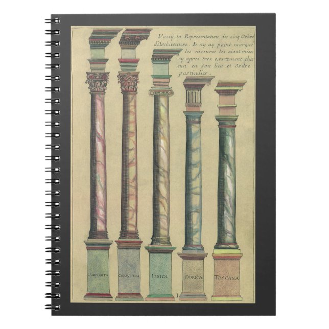 Cuaderno Arquitectura de época, los 5 pedidos arquitectónic (Frente)