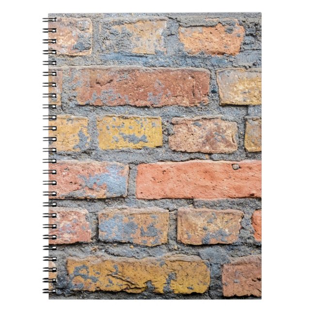 Cuaderno Arquitectura de fondo de textura de pared de ladri (Frente)