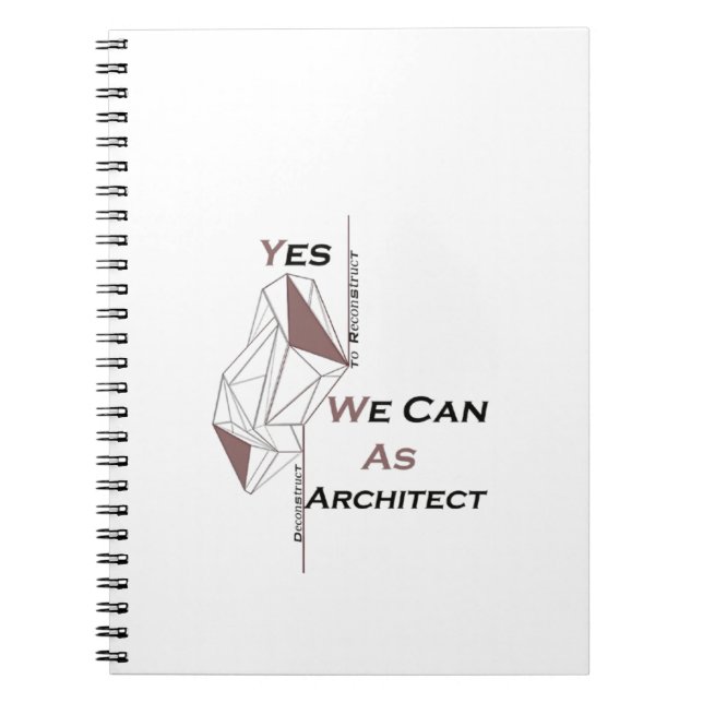 Cuaderno arquitectura, diseño moderno, arte geométrico, neg (Frente)