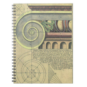 Cuaderno Arquitectura Vintage; Voluta Capital por Vignola