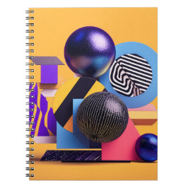 Cuaderno Arreglo abstracto con esferas coloridas