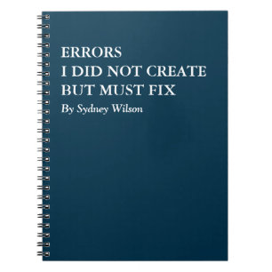 Cuaderno Arreglo Divertido de Errores Trabajo Personalizado