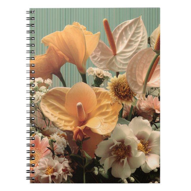 Cuaderno Arreglo floral de Anthurium y tropicales (Frente)