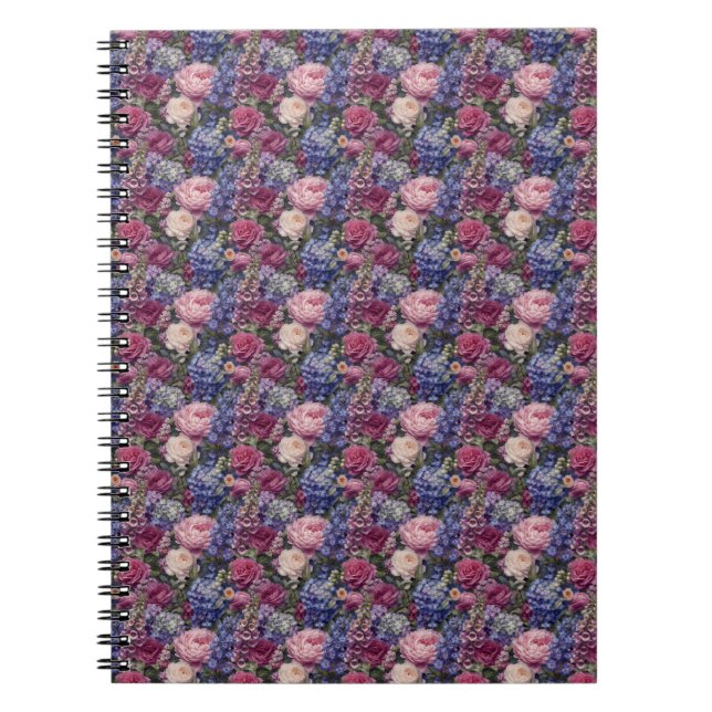 Cuaderno Arreglo Floral Denso Jardín Inglés (Frente)