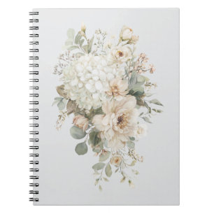 Cuaderno Arreglos de Flores de Marfil Sticker – Floral Eleg