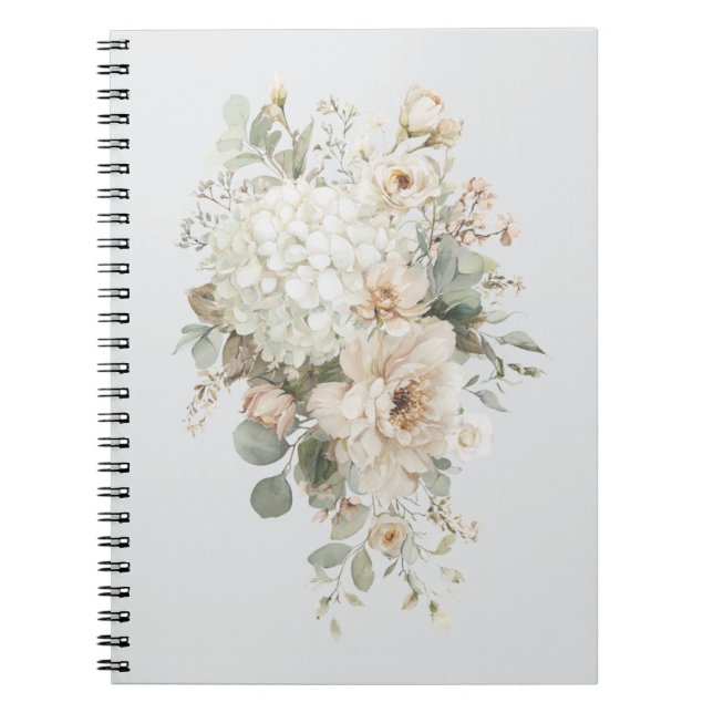 Cuaderno Arreglos de Flores de Marfil Sticker – Floral Eleg (Frente)