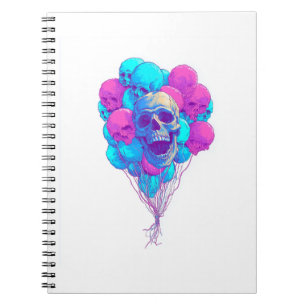 Cuaderno Arriba y hueso � Calavera flotante divertida