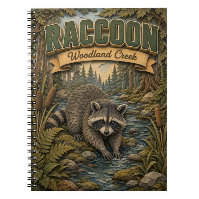 Cuaderno Arroyo boscoso de mapache POPCUT (Frente)