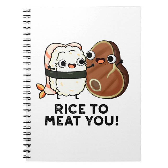 Cuaderno Arroz Para Conocerte Chiste de Bistec de Sushi Div (Frente)