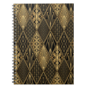 Cuaderno Art Deco Black Gold Elegance