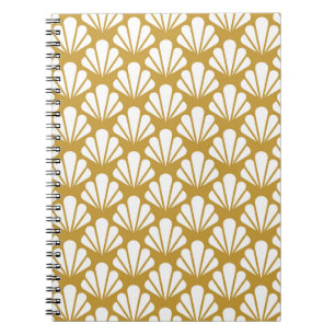 Cuaderno Art Deco, con un patrón geométrico floral sin cost