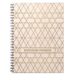 Cuaderno Art Deco dorado