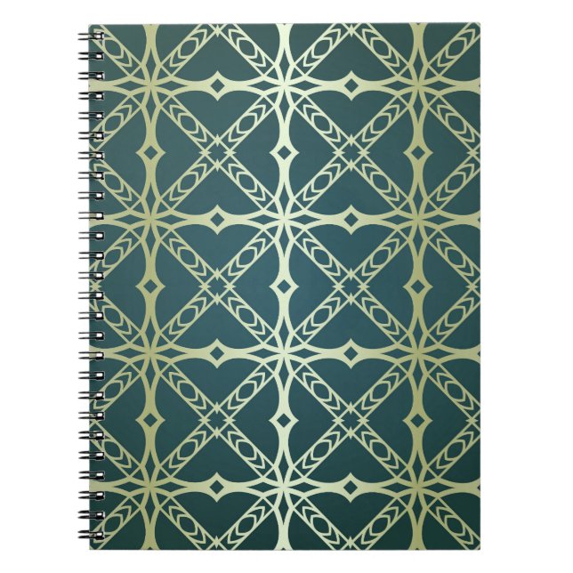 Cuaderno Art-deco, geométrico lujo vintage (Frente)