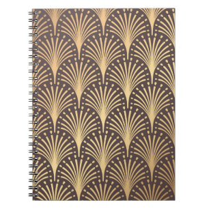 Cuaderno Art Deco Gold: Lujo geométrico minimalista
