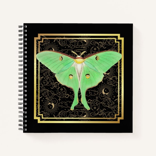 Cuaderno Art Deco Luna Moth (Anverso)