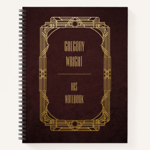 Cuaderno Art Deco personalizado