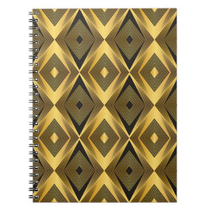 Cuaderno Art Deco: Resumen de fondo geométrico
