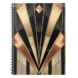 Cuaderno Art Deco Sunburst Geometric Luxury Design