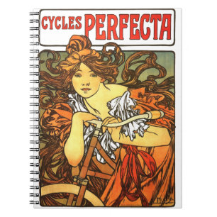 Cuaderno Art Nouveau Bicycle Mucha Art