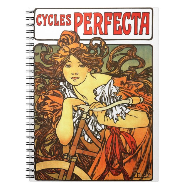 Cuaderno Art Nouveau Bicycle Mucha Art (Frente)