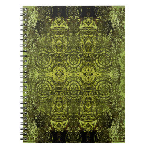 Cuaderno Art nouveau colorido ornamental vintage patrón en