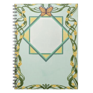 Cuaderno Art Nouveau Golden Mimosa Spiral Notebook