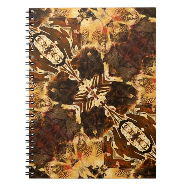 Cuaderno Art Nouveau: La cosecha de oro marrón (Frente)