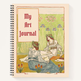 Cuaderno Art Nouveau Ladies Art Journal Nombre y año