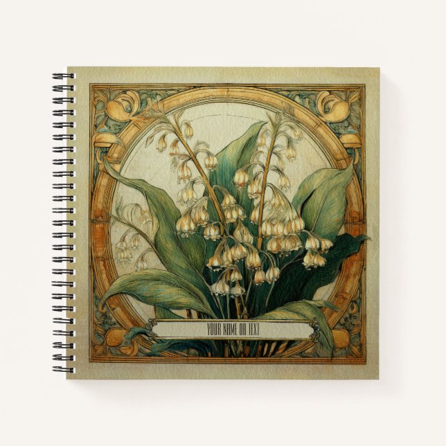 Cuaderno Art Nouveau Lily of the Valley (Anverso)