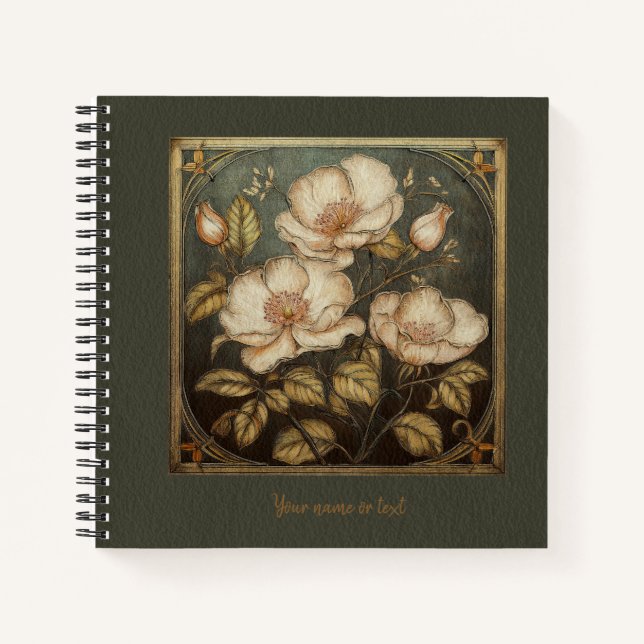 Cuaderno Art Nouveau Rosa canina Encanto Atemporal (Anverso)