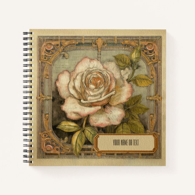 Cuaderno Art Nouveau Rosa gallica (Anverso)