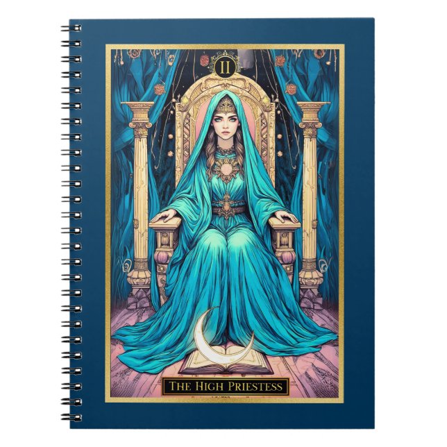 Cuaderno Art Nouveau Tarot, la alta sacerdotisa (Frente)