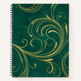 Cuaderno Art Nouveau Verde & Oro