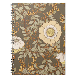 Cuaderno Art Nouveau: Vintage floral decorativo.