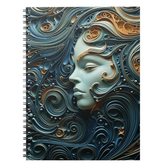 Cuaderno Arte 3D de Moonlit Woman (Frente)