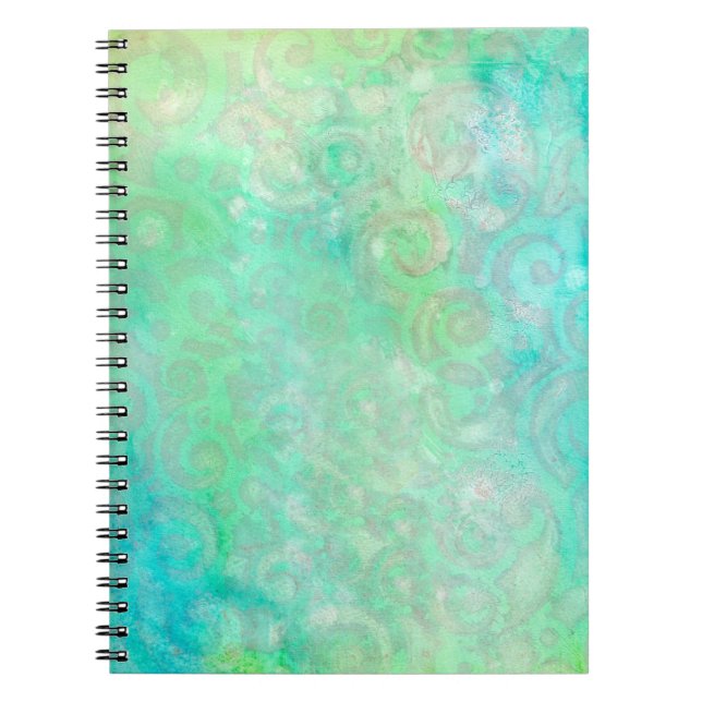 Cuaderno Arte abstracto azul y verde (Frente)